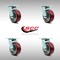 Service Caster 5 Inch SS Poly on Aluminum Wheel Swivel Caster Set with Roller Bearings SCC SCC-SS30S520-PAR-4 - alternate 3
